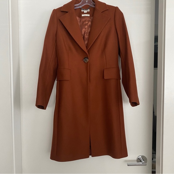 Whistles Rust Pea Coat in size 2 - Picture 8 of 9